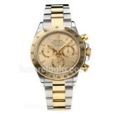 Replica Relogio Rolex Daytona Misto Automatico Dial Dourado