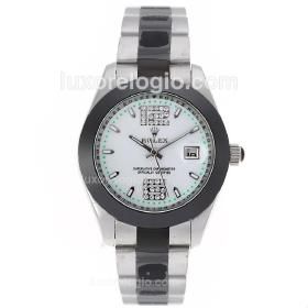 Relogio Rolex Datejust Cerâmica Automatico Vidro Safira 45mm