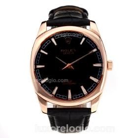 Rolex Cellini Luminous Couro Vidro Safira Nova Coleção
