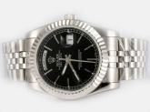 Replica Rolex Day-Date Automatico Safira Dial Preto S/S 36mm